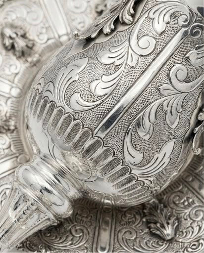 silver dipped kiddush cup with hammered pattern by hadad bros