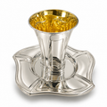 סט קידוש לשבת כוס קידוש ותחתית מכסף האחים חדד Silver 925 kiddush set for shabbat by hadad bros silverware