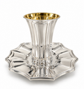סט קידוש לשבת כוס קידוש ותחתית מכסף האחים חדד Silver 925 kiddush set for shabbat by hadad bros silverware