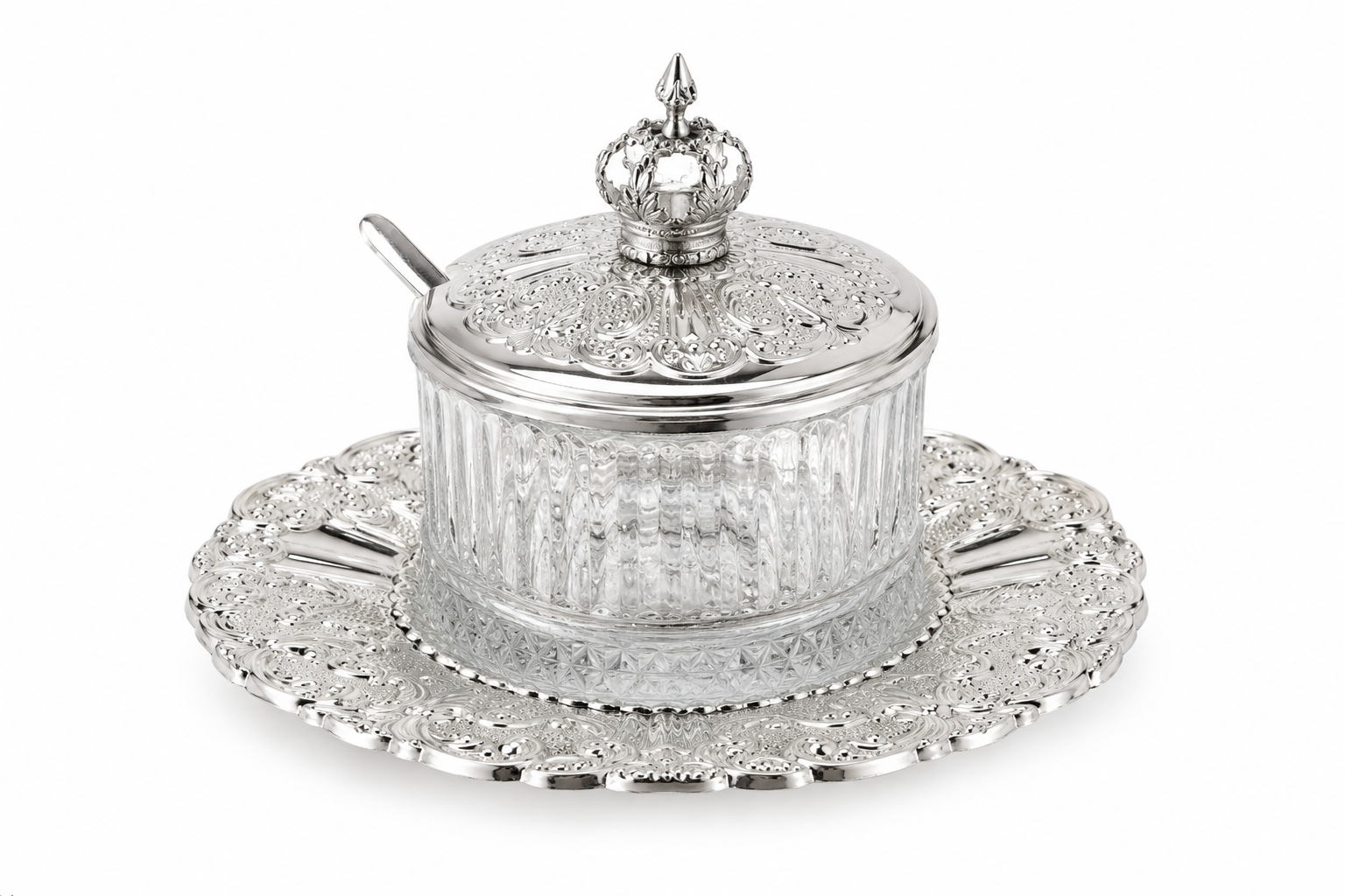 honey and suger silver bowl for rosh hasana by hadad bros silverware