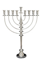 Silver Menorah on a white background