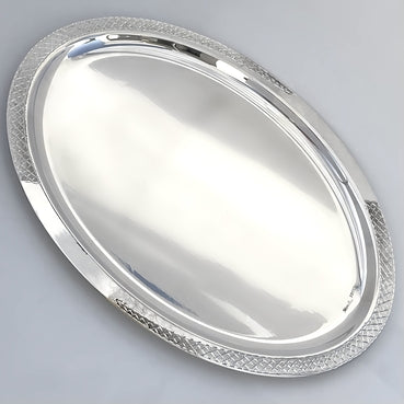 Oval Tray Diamond Pattern - Small