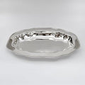 Silver tray on a white background