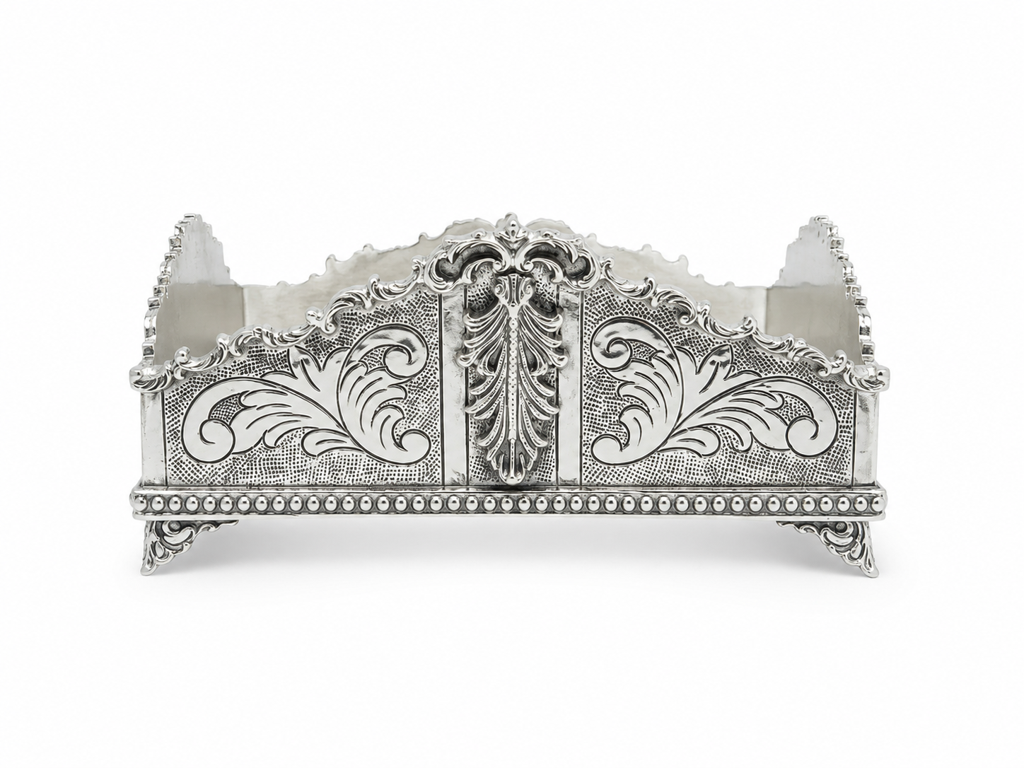 silver napkin holder for shabbat and holidays dinner table by hadad bros silverware