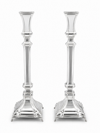 Pair of silver 925 candlesticks with decorative patterns by hadad bros