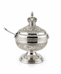silver honey bowl for rosh hashanah by hadad bros silverware קערת דבש דבשיה לראש השנה האחים חדד כלי כסף