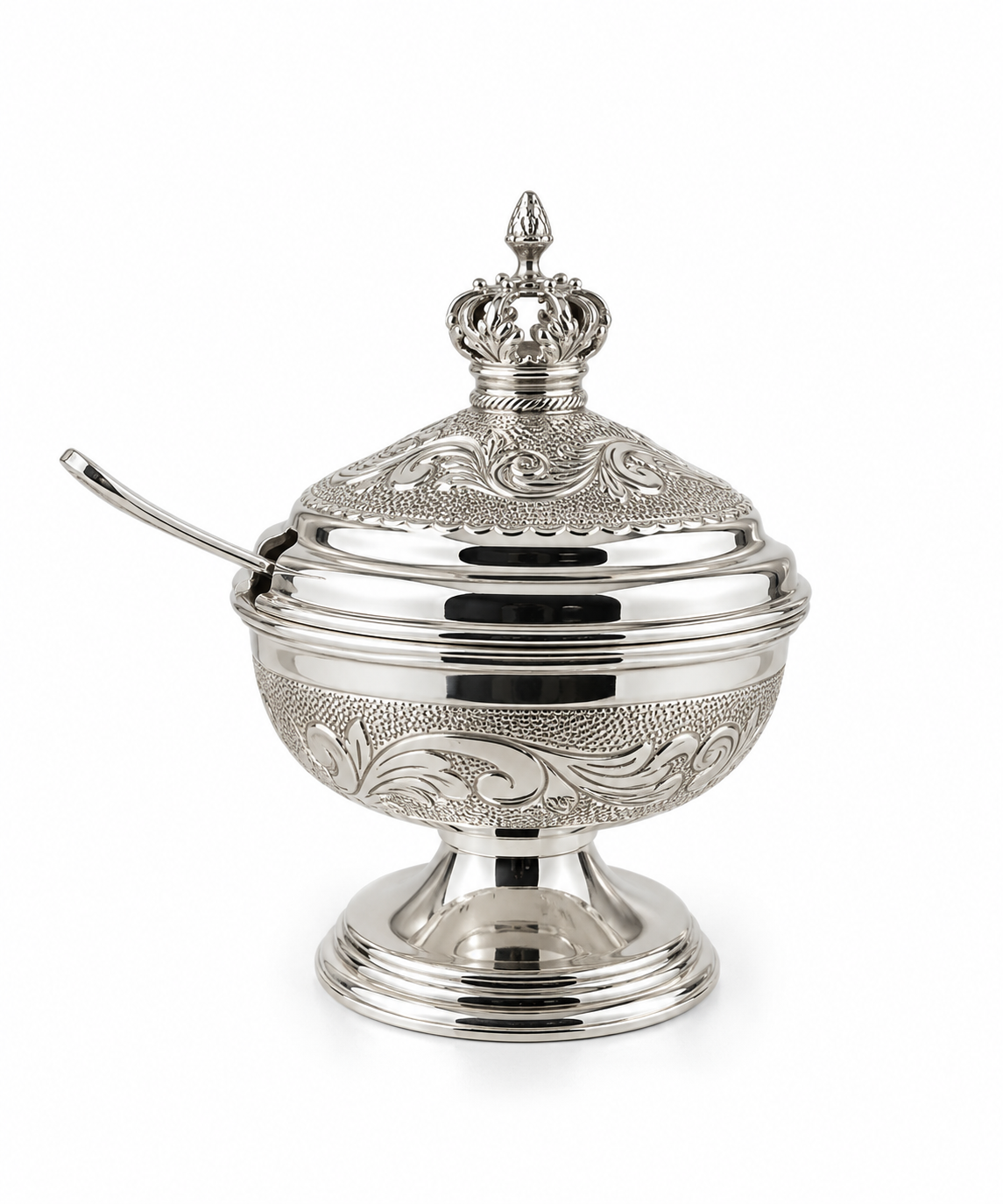 silver honey bowl for rosh hashanah by hadad bros silverware קערת דבש דבשיה לראש השנה האחים חדד כלי כסף