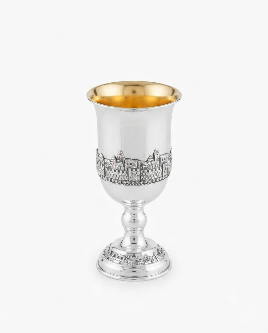 pure silver 925 kiddush goblet for shabbat by hadad bros silverware