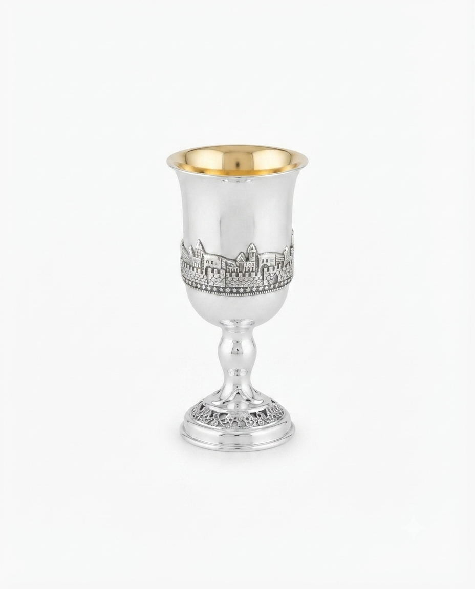 pure silver 925 kiddush goblet for shabbat by hadad bros silverware