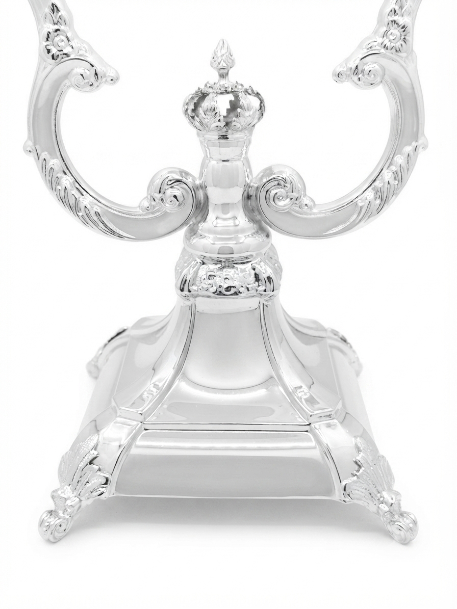 shabbat silver candlesticks oil candleholder by hadad bros silverware