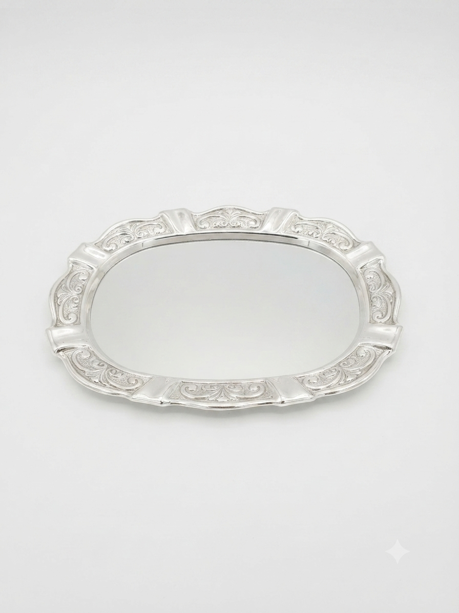 SD Oval Silver Tray - Italy 21cm