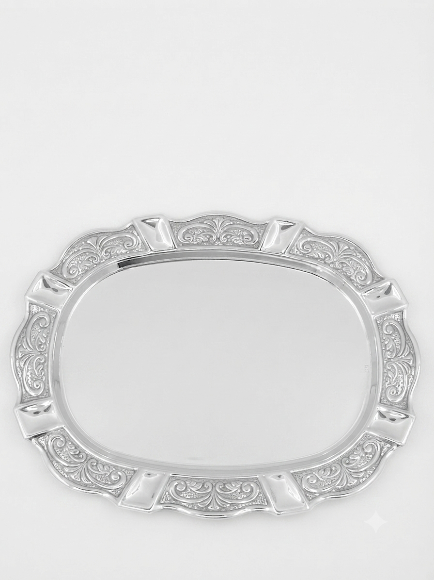SD Oval Silver Tray - Italy 21cm