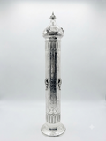 Silver dipped purim megilah case by hadad bros silverware