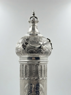 Silver dipped purim megilah case by hadad bros silverware
