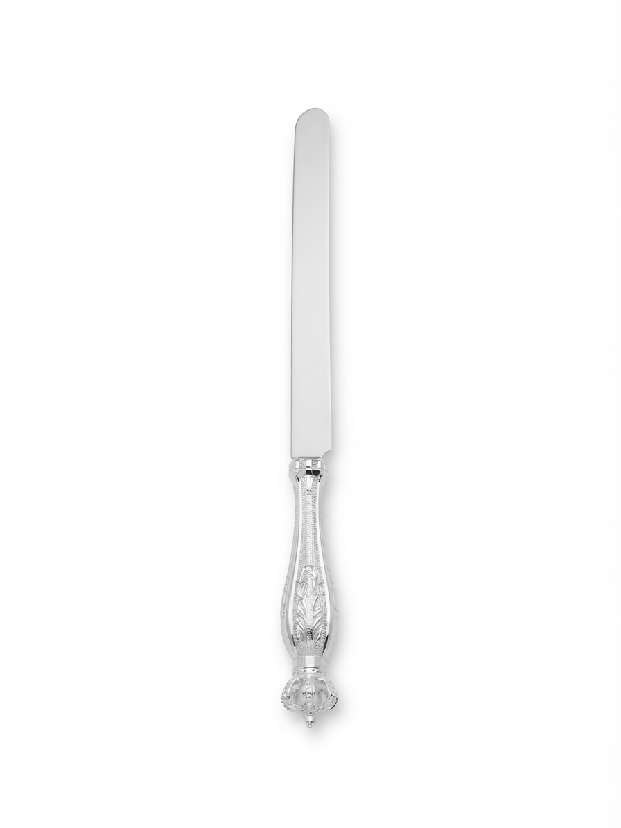 Silver luxury bread knife by hadad bros silverware