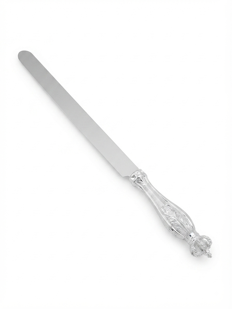 Silver luxury bread knife by hadad bros silverware