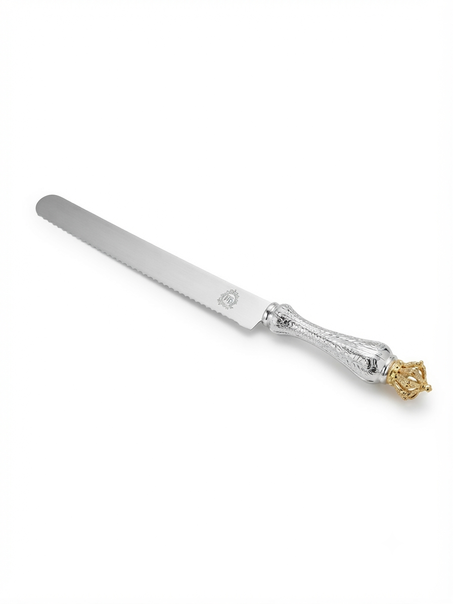 Silver luxury bread knife by hadad bros silverware
