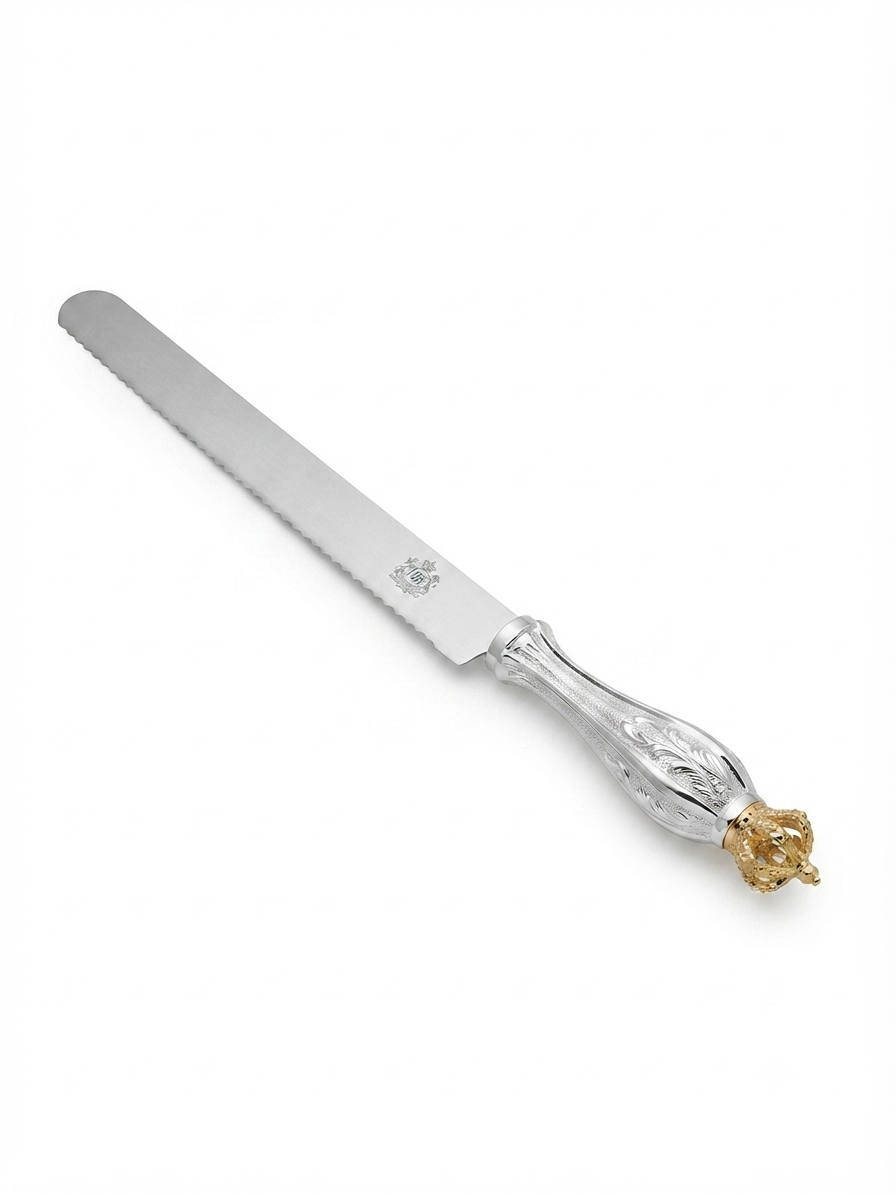 Silver luxury bread knife by hadad bros silverware