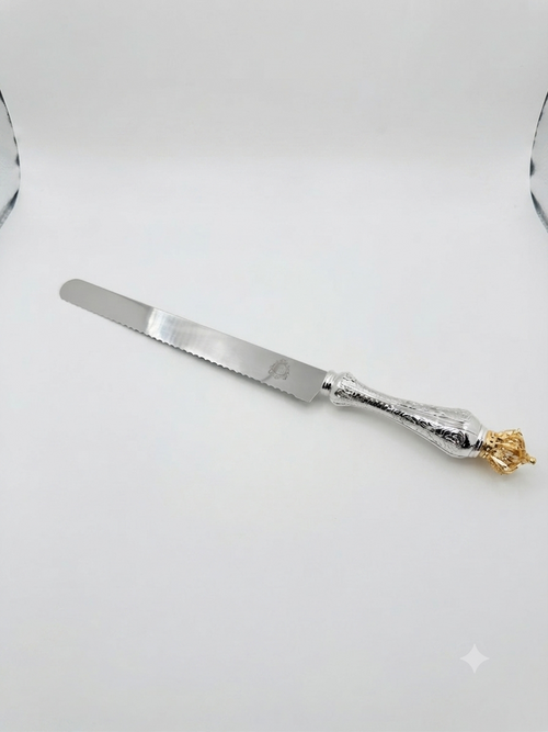 Silver luxury bread knife by hadad bros silverware