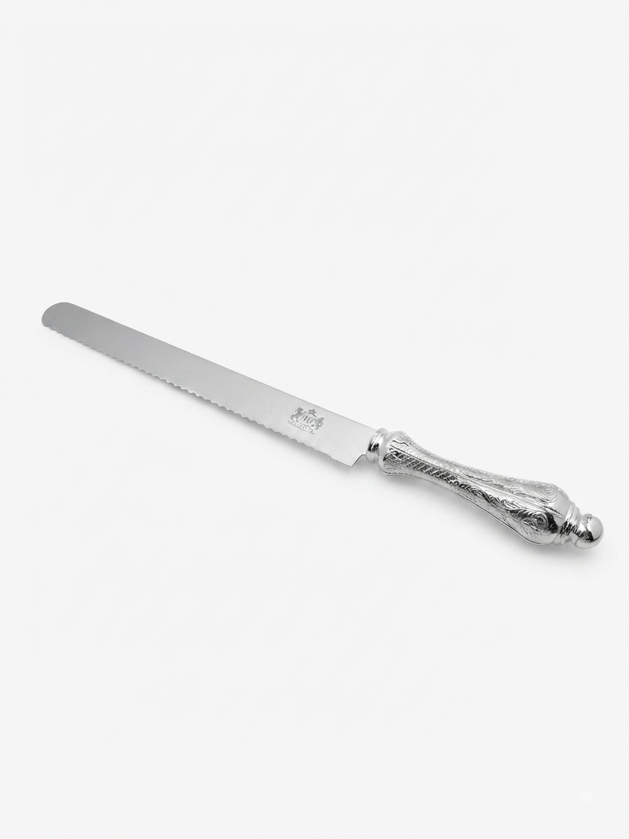 Silver luxury bread knife by hadad bros silverware