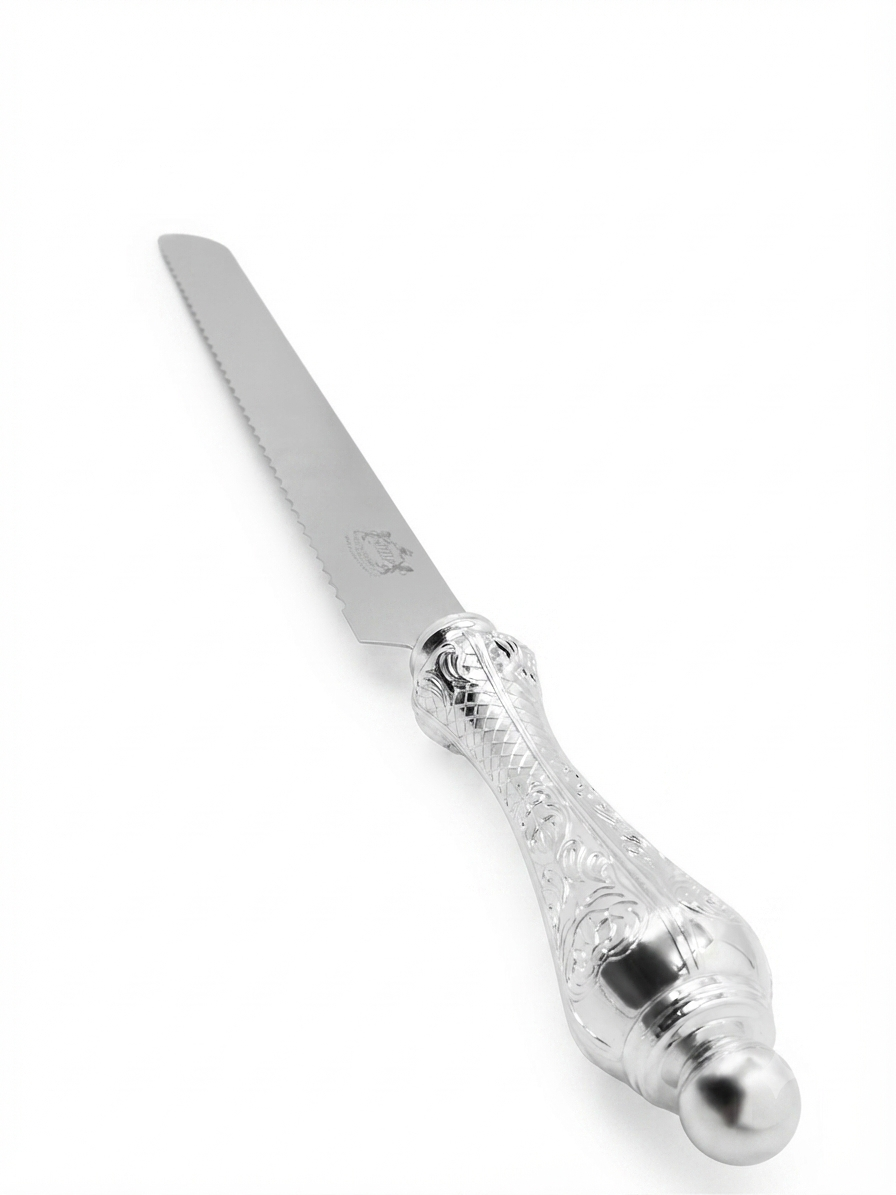 Silver luxury bread knife by hadad bros silverware