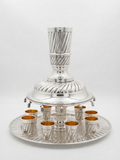 silver wine fountain for shabbat, holidays and weddings by hadad bros silverware