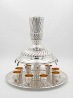silver wine fountain for shabbat, holidays and weddings by hadad bros silverware