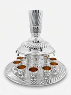 silver wine fountain for shabat, holidays and weddings by hadad bros silverware