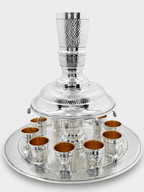 silver wine fountain for shabat, holidays and weddings by hadad bros silverware
