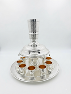 silver wine fountain for shabat, holidays and weddings by hadad bros silverware