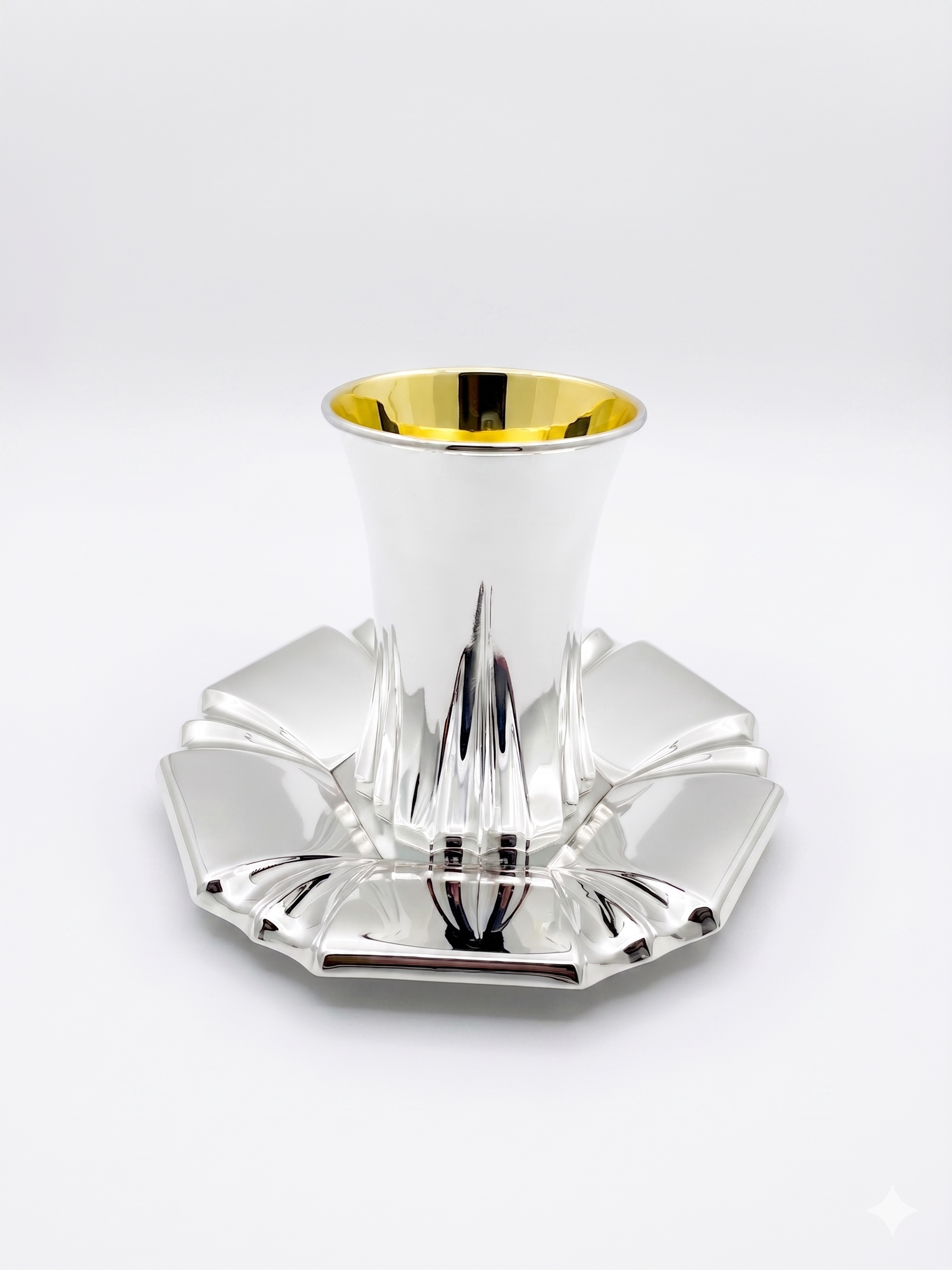 silver kiddush set for shabbat by hadad bros