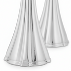 silver dipped shabbat candlesticks by hadad bros