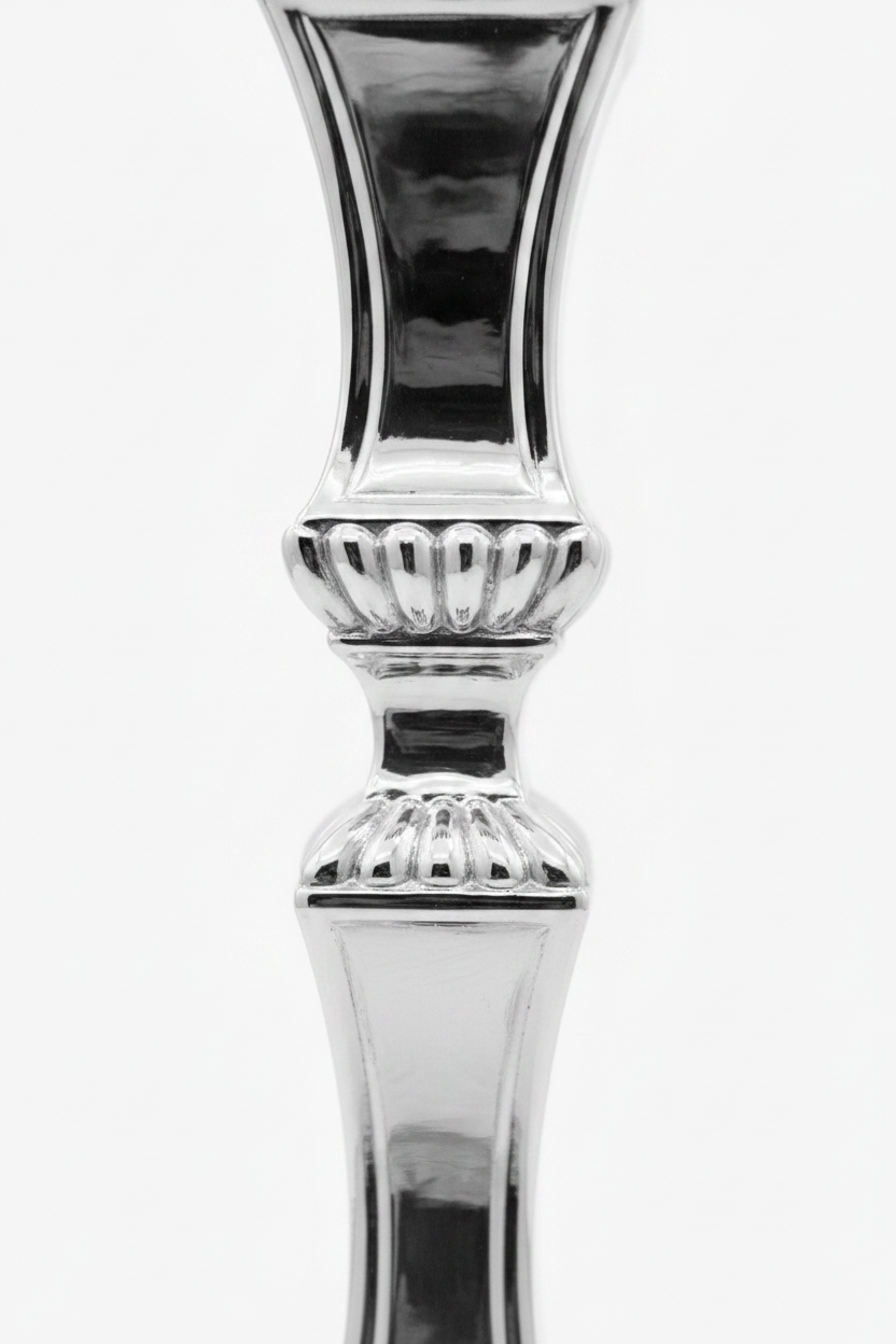 silver dipped shabbat candlesticks by hadad bros