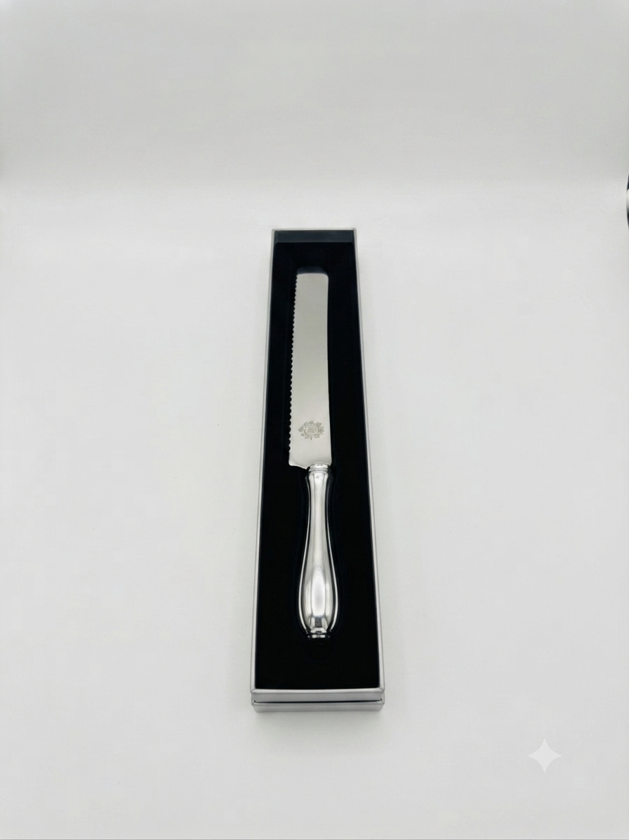 Silver luxury bread knife by hadad bros silverware