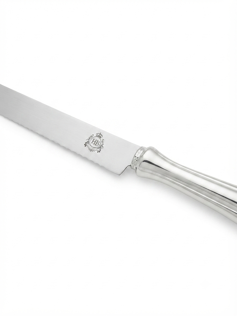 Silver luxury bread knife by hadad bros silverware