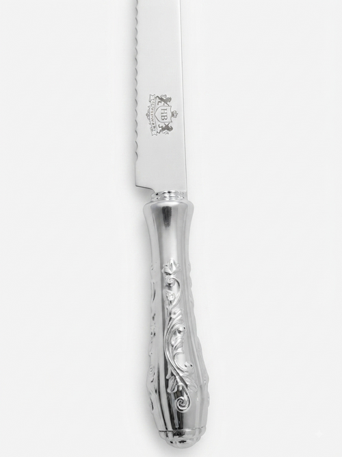 Silver luxury bread knife by hadad bros silverware