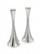 Two silver 925 candlesticks on a white background