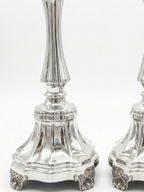 Pair of silver 925 candlesticks with decorative patterns by hadad bros