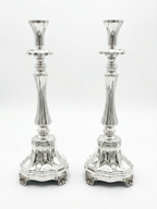 Pair of silver 925 candlesticks with decorative patterns by hadad bros