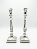 Pair of silver 925 candlesticks with decorative patterns by hadad bros