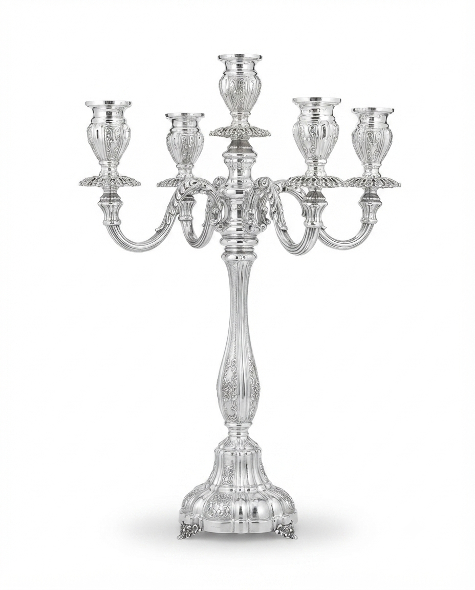 Silver 925 Vitrage 5-Branch Candelabra 48cm