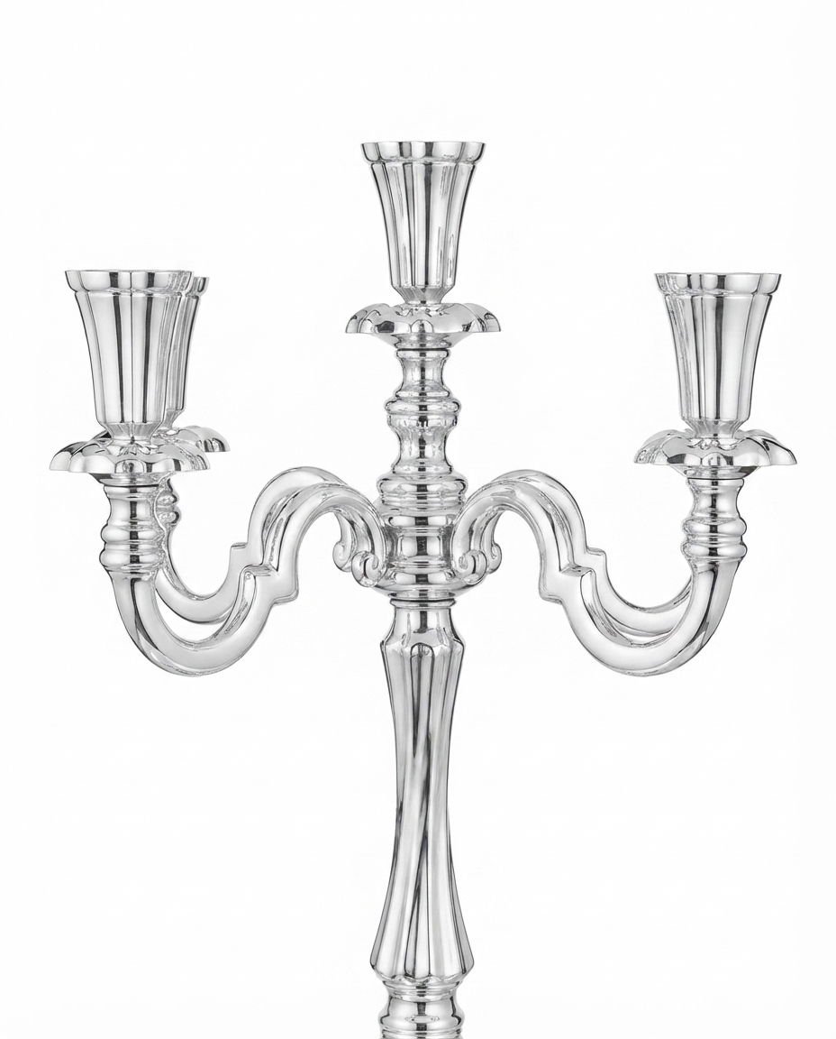 pure silver 925 candelabra for shabbat candles by hadad bros