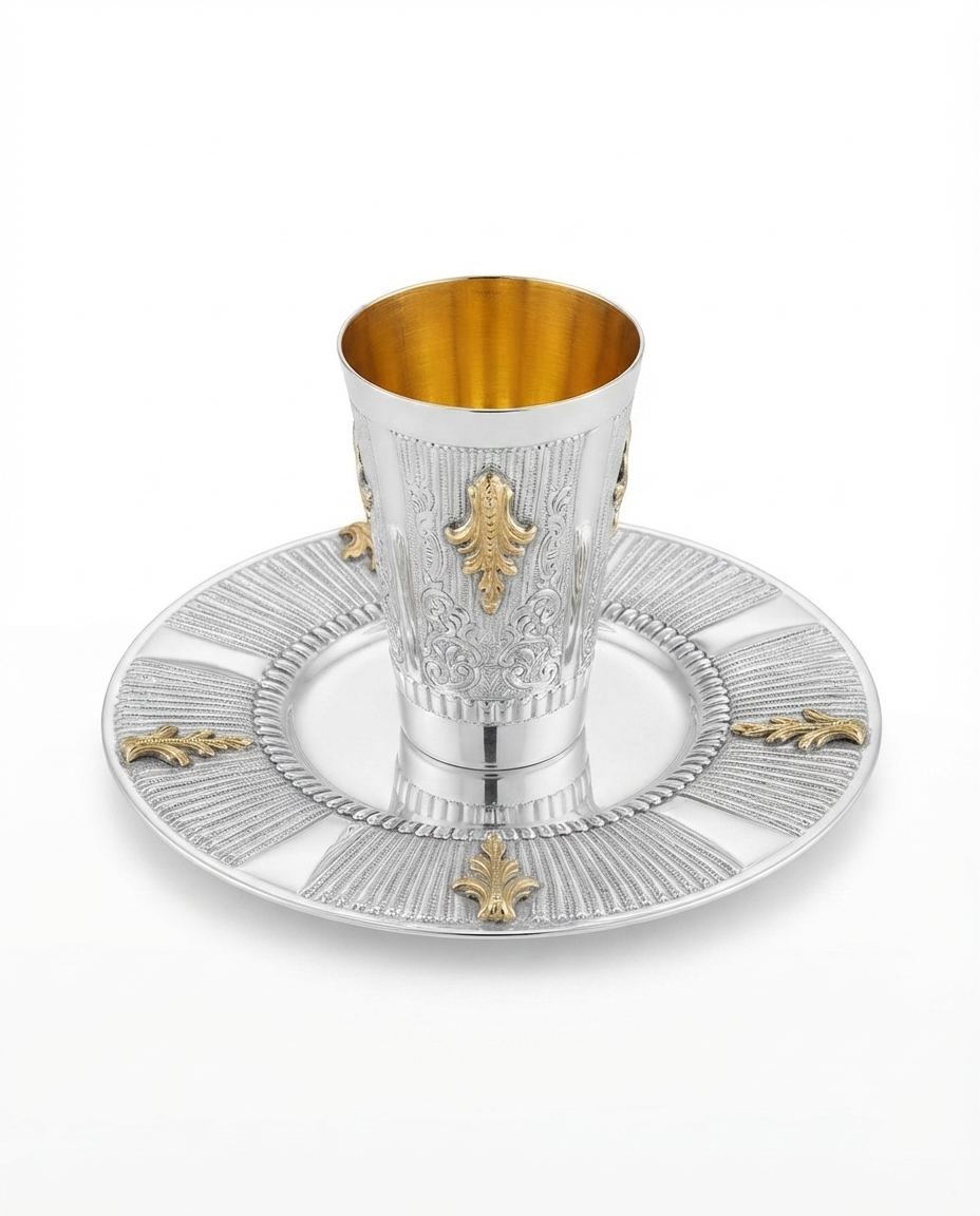sterling silver 925 kiddush set for shabbat by hadad bros