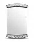 silver mirrored challah tray