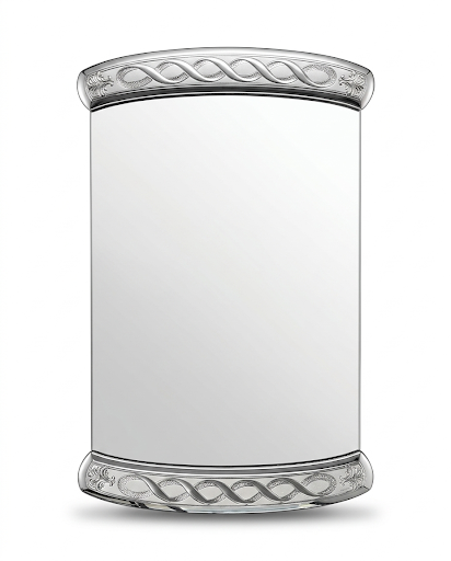 silver mirrored challah tray