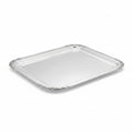 Silver serving tray on a white background by hadad bros silverware