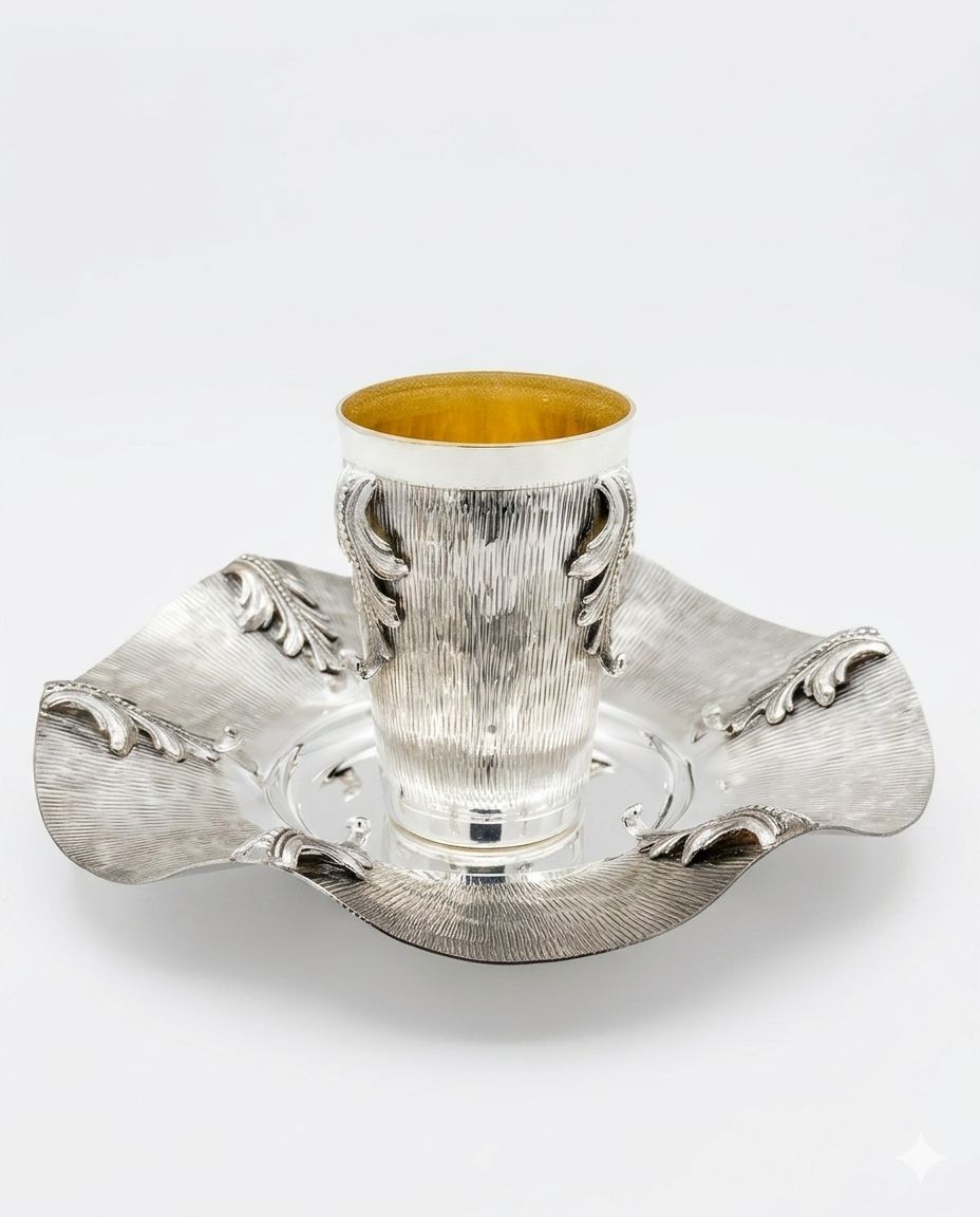silver kiddush set