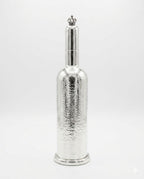 Silver Wine Bottle Hammered Pattern