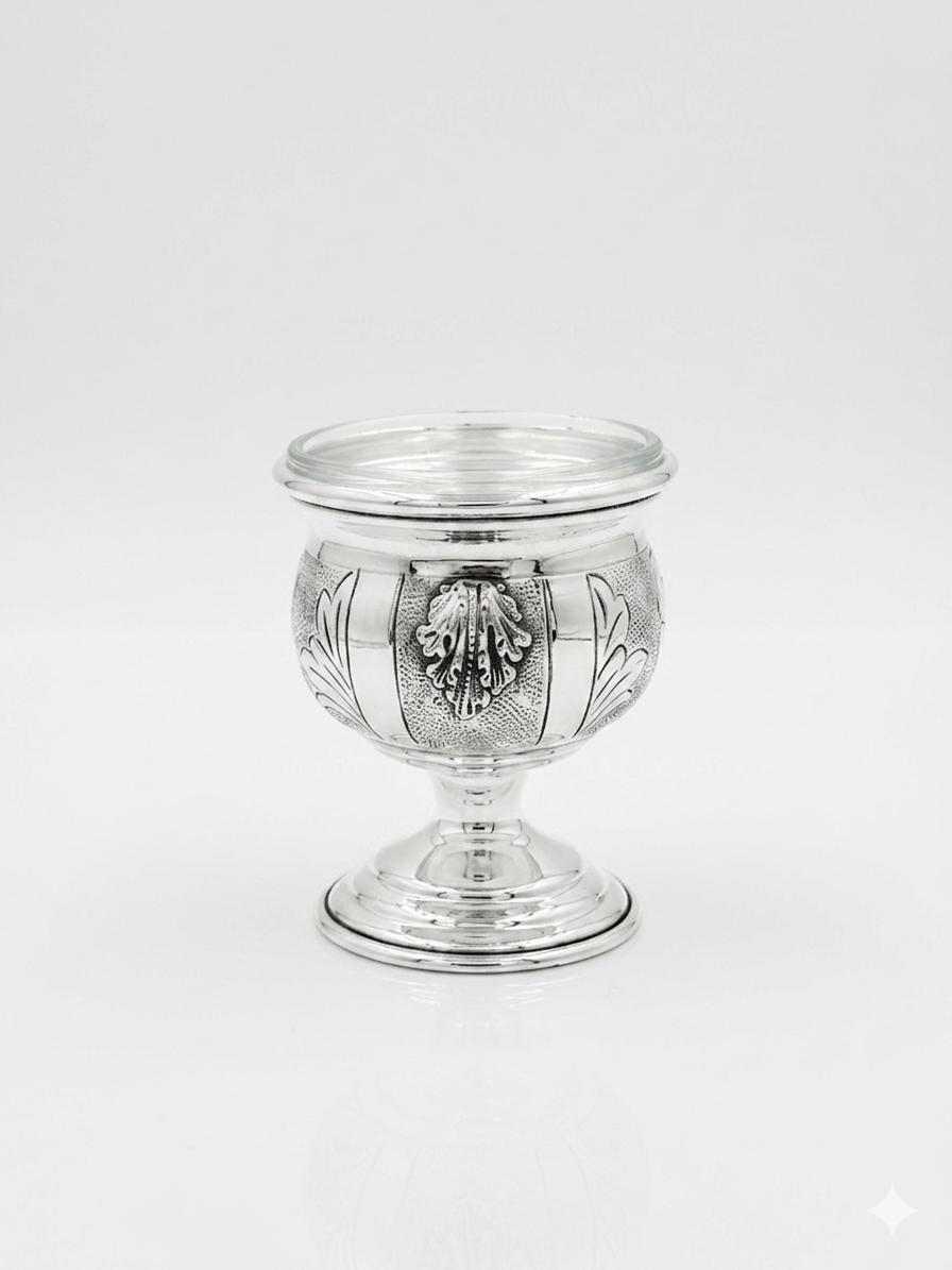silver salt shaker for shabbat and hamotzi by hadad bros