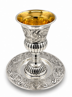 silver dipped kiddush set for shabbat by hadad bros silverware סט גביע קידוש מכסף ציפוי כסף האחים חדד כלי כסף 